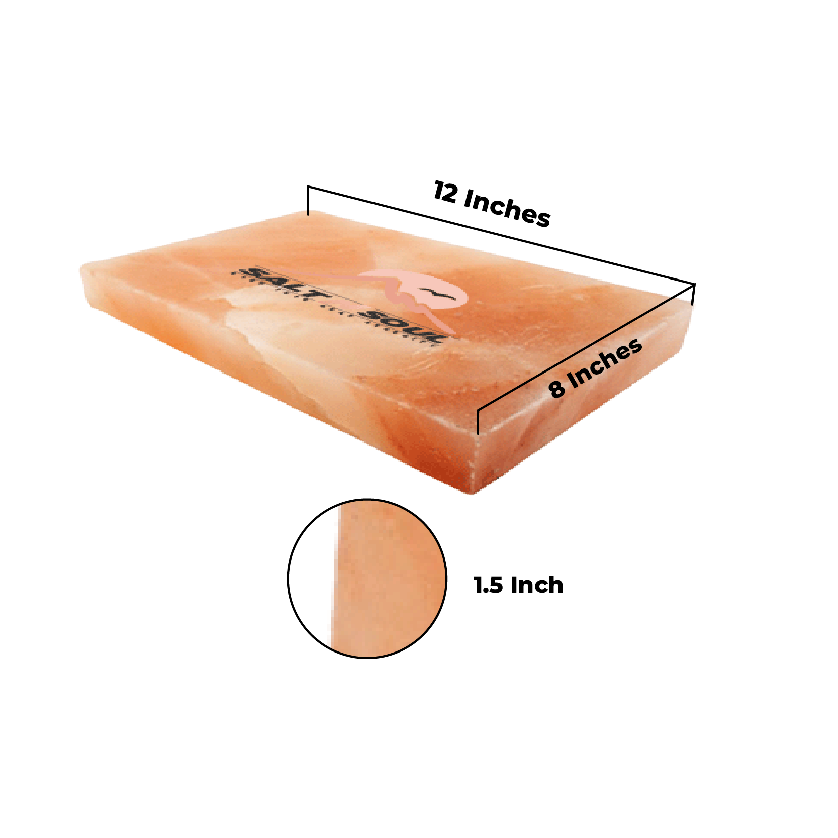 Himalayan Salt Slab 8 x 12 x 2